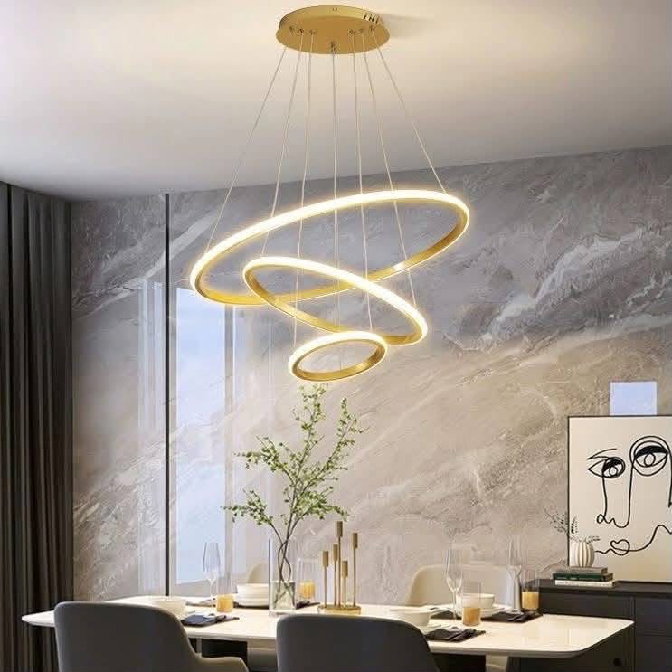 Modern Gold Ring Pendant Light